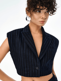 Beat Vest In Midnight Blue - Aya Studio London Türkiye